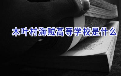 木叶村海贼高等学校是什么插图
