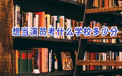 想当演员考什么学校多少分插图