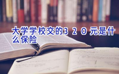 大学学校交的320元是什么保险插图