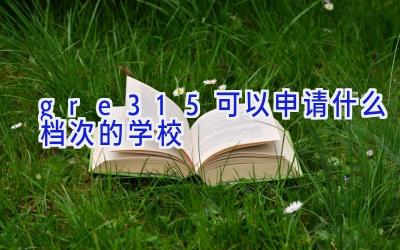 gre315可以申请什么档次的学校插图
