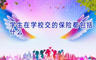 学生在学校交的保险都包括什么插图