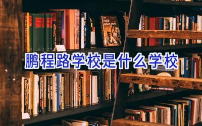 鹏程路学校是什么学校插图