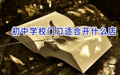 初中学校门口适合开什么店插图