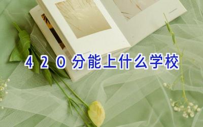 420分能上什么学校插图