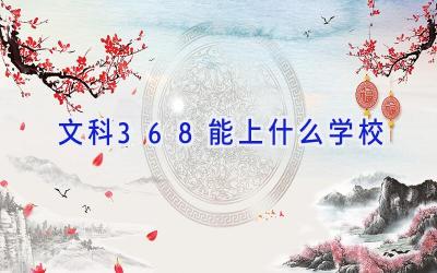 文科368能上什么学校插图