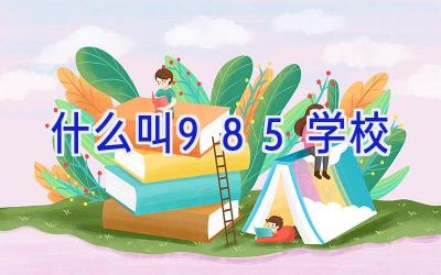 什么叫985学校插图