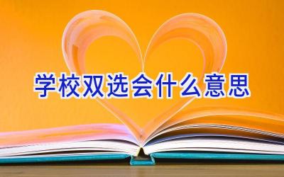 学校双选会什么意思插图