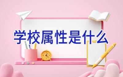 学校属性是什么插图