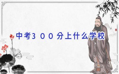 中考300分上什么学校插图