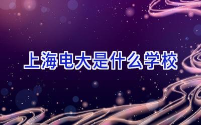 上海电大是什么学校插图