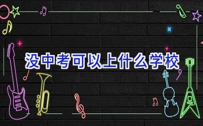 没中考可以上什么学校插图