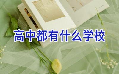 高中都有什么学校插图