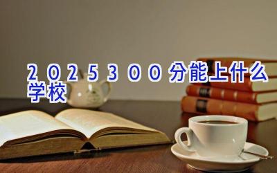 2025300分能上什么学校插图