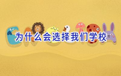 为什么会选择我们学校插图