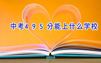 中考495分能上什么学校插图