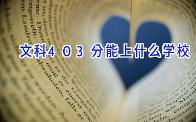 文科403分能上什么学校插图