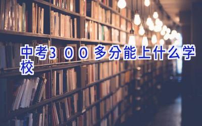 中考300多分能上什么学校插图