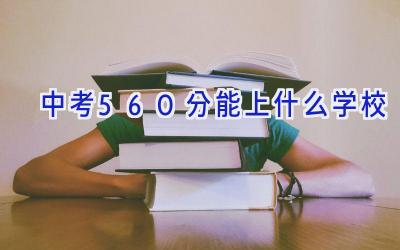 中考560分能上什么学校插图