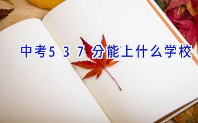 中考537分能上什么学校插图