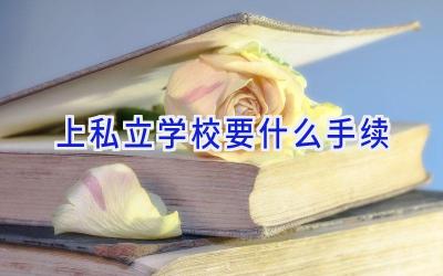 上私立学校要什么手续插图
