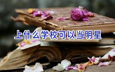 上什么学校可以当明星插图