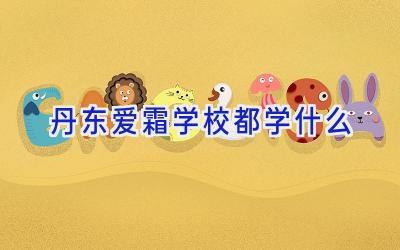 丹东爱霜学校都学什么插图