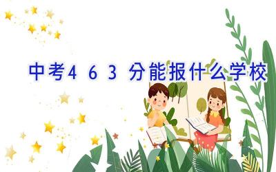 中考463分能报什么学校插图