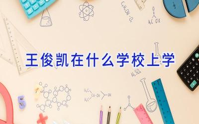 王俊凯在什么学校上学插图