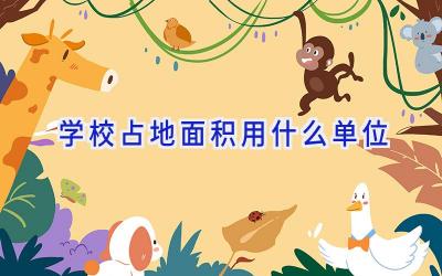 学校占地面积用什么单位插图