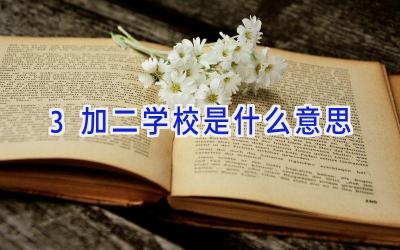 3加二学校是什么意思插图